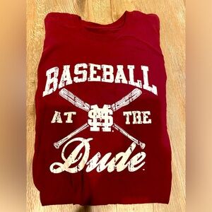 Men’s Mississippi State Maroon Baseball SS TShirt Size Large